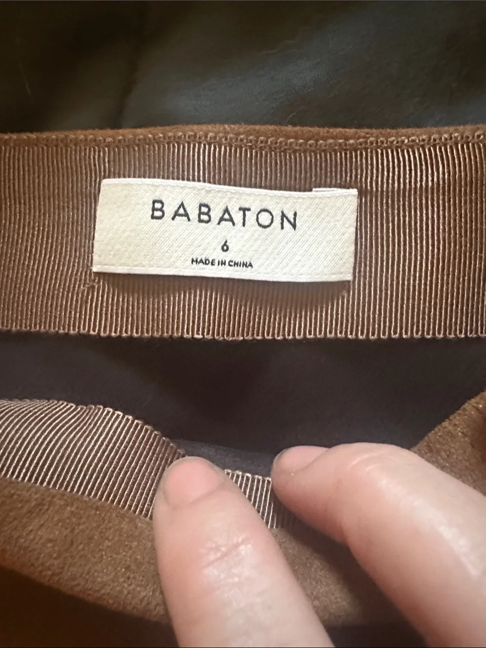 Aritzia Babaton Faux-Suede A-Line Skirt